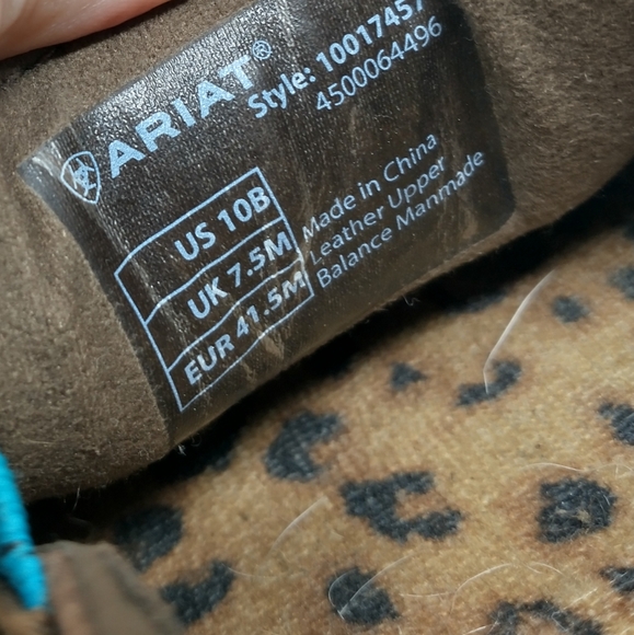 Ariat Leather Slip On Comfort Loafers Women's Size 10 - Picture 8 of 10